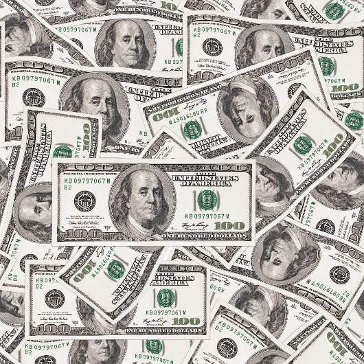 Cadeau drôle motif dollar moderne nom personnalisé