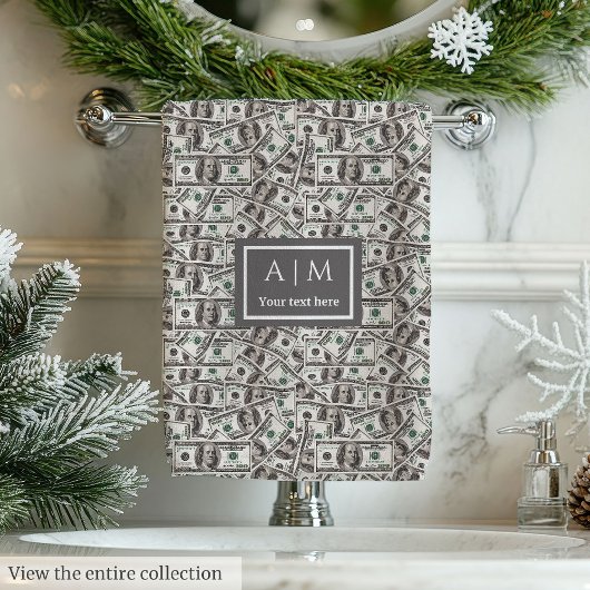 Cadeau drôle motif dollar moderne nom personnalisé