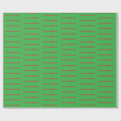 Cadeau Drôle Noël Dit Envelopper Papier (Plat)