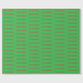 Cadeau Drôle Noël Dit Envelopper Papier (Plat)