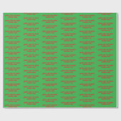 Cadeau Drôle Noël Dit Envelopper Papier (Plat)