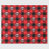 Cadeau Drôle Père Noël Skull Buffalo Check papier d'envel (Plat)