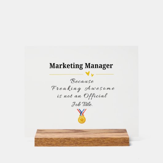 Cadeau drôle pour responsable marketing (Recto)