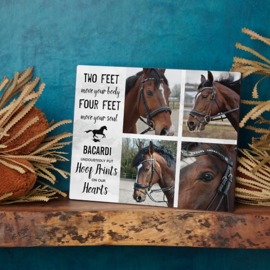 Cadeau du Cheval Photo Collage Plaque (Côté)