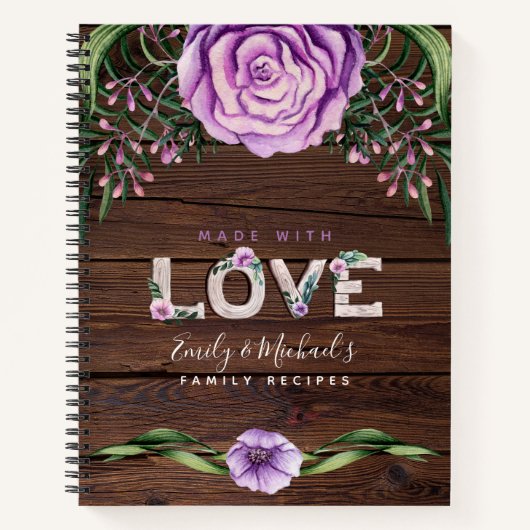 Cadeau du Mariage du journal personnalisé Rustic B (Devant)