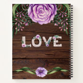 Cadeau du Mariage du journal personnalisé Rustic B (Dos)