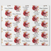 Cadeau Du papier d'enveloppement de Noël du nom de l'enfa (Plat)