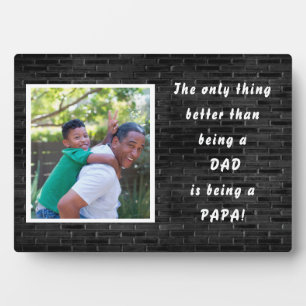 Cadeau durable ! Plaque photo de papa avec chevale