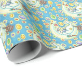 CADEAU EASTER BUNNY JELLY BEAN DREAMS WRAPPER PAPIER (Coin rond)