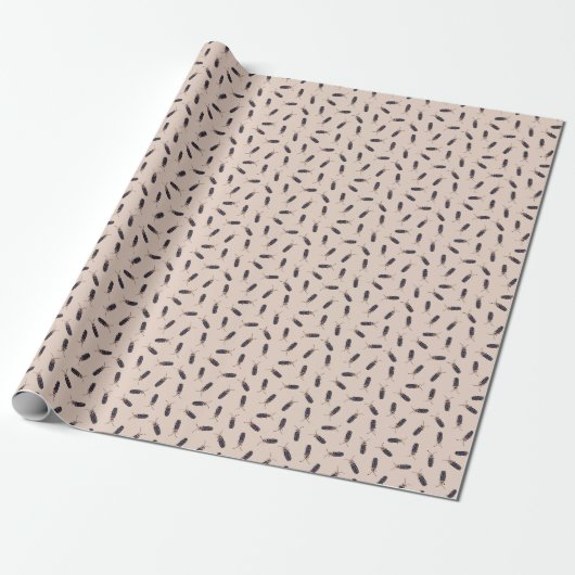 Cadeau Éclair - Papier à enveloppement beige (Déroulé)