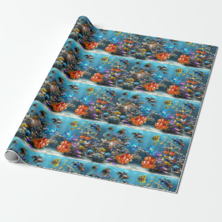 Cadeau École de papier d'enveloppement de poisson, Aquari
