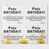 Cadeau Écriture Anniversaire Papier d'enveloppement (Plat)