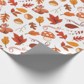 Cadeau Écureuils et papier d'enveloppement de châtaignes (Coin)