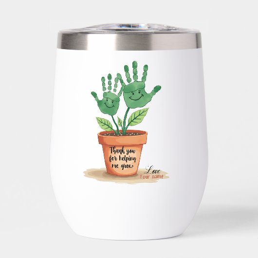 Cadeau Éditable Enseignant Avec Empreinte D'Art (Avant)