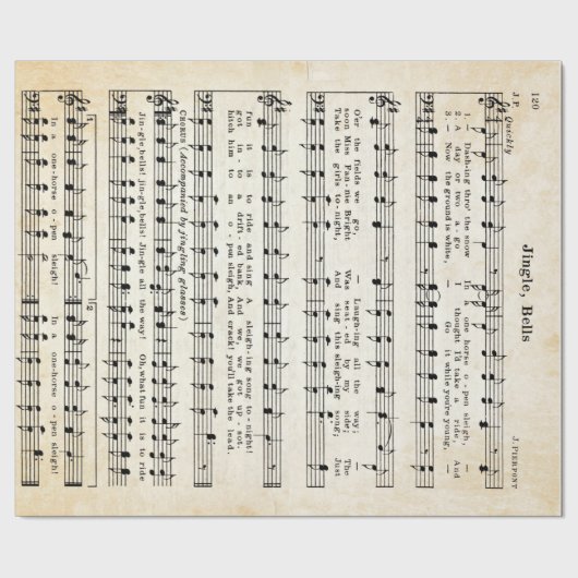 Cadeau Édition 1850 Jingle Bells Papier d'enveloppement d (Couture)