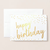 Cadeau een glanzende gelukkige verjaardag! folie kaarten (Voorkant met envelop)