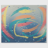 Cadeau Effet de goutte d'eau vive Papier à brosse (Plat)