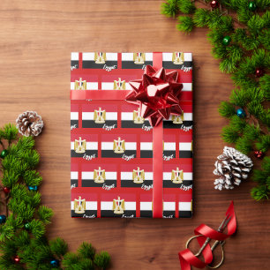 Cadeau Égypte Papier à enveloppes, Noël rouge, Drapeau ég