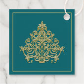 Cadeau Élégance dorée Favoriser les étiquettes (Dos)