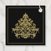 Cadeau Élégance dorée Favoriser les étiquettes (Dos)