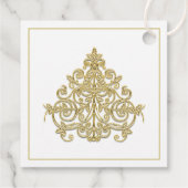 Cadeau Élégance dorée Favoriser les étiquettes (Dos)