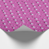 Cadeau Élégant blanc Snowflakes Wrapper Papier (Coin)