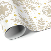 Cadeau Élégant flocon de neige Fête Papier d'enveloppemen (Coin rond)