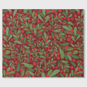 Cadeau Élégant Mistletoe Noël Papier d'enveloppement de N (Plat)