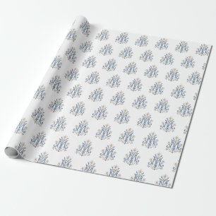 Cadeau Élégant monogramme marian avec papier d'emballage