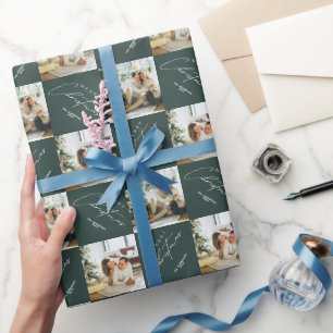 Cadeau Élégant Papier d'Emballage de Noël Moderne Personn