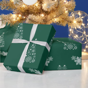 Cadeau Élégant papier d'emballage de Noël vert tendance