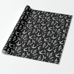 Cadeau Élégant papier d'enveloppement botanique Feuille n