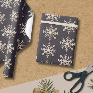 Cadeau Élégant papier d'enveloppement de flocon de neige