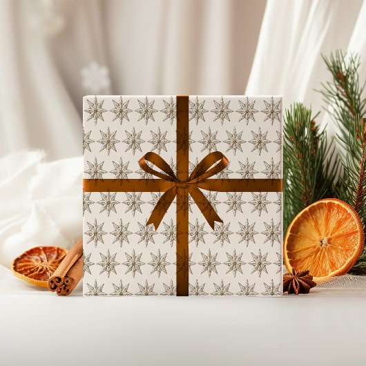 Cadeau Élégant papier d'enveloppement de Noël rustique