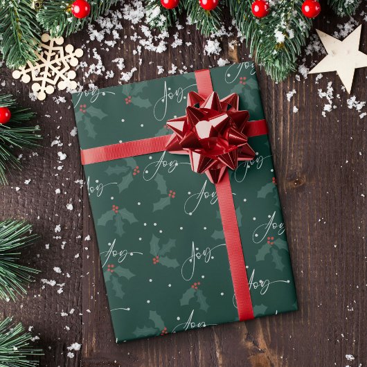 Cadeau Élégant papier d'enveloppement de Noël vert