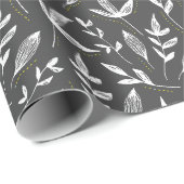 Cadeau Élégant papier d'enveloppement Feuille en gris fon (Coin rond)