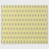 Cadeau Élégant papier d'enveloppement gris-jaune (Plat)