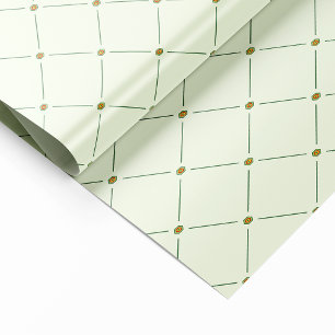 Cadeau Élégant papier d'enveloppement vert rétro