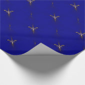 Cadeau Élégant Papier Royal Bleu (Coin)