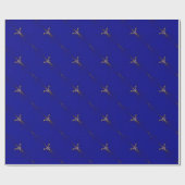 Cadeau Élégant Papier Royal Bleu (Plat)