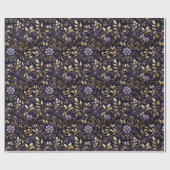 Cadeau Élégante huile d'or sur violet : Papier de vacance (Plat)