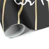 Cadeau Elegenat White Monagram Papier d'emballage (Coin rond)