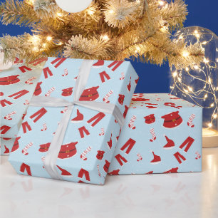 Cadeau Éléments de Noël Papier d'enveloppement du Père No