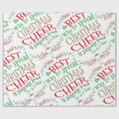 Cadeau Elf Noël Enveloppement Papier Noël Cheer (Plat)