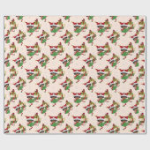 Cadeau Elfes mignons africains de Noël, papier (Plat)