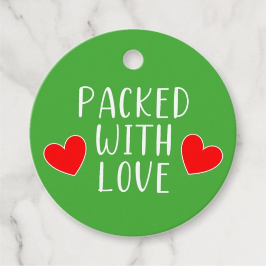 Cadeau Emballé avec des étiquettes d'amour (Devant)