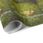 Cadeau Embrasser un papier d'emballage de marmotte (Coin rond)