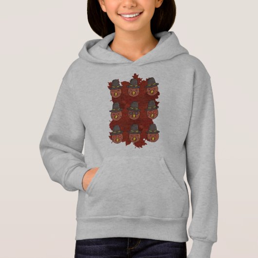 Cadeau Émoticône Visage de Dinde de Thanksgiving (Devant)