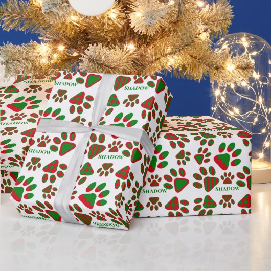 Cadeau Empreintes de pattes de chien mignon papier d'enve (Vacances)