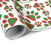 Cadeau Empreintes de pattes de chien mignon papier d'enve (Coin rond)